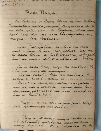 Buku Tarombo Sitindaon Baho Radja