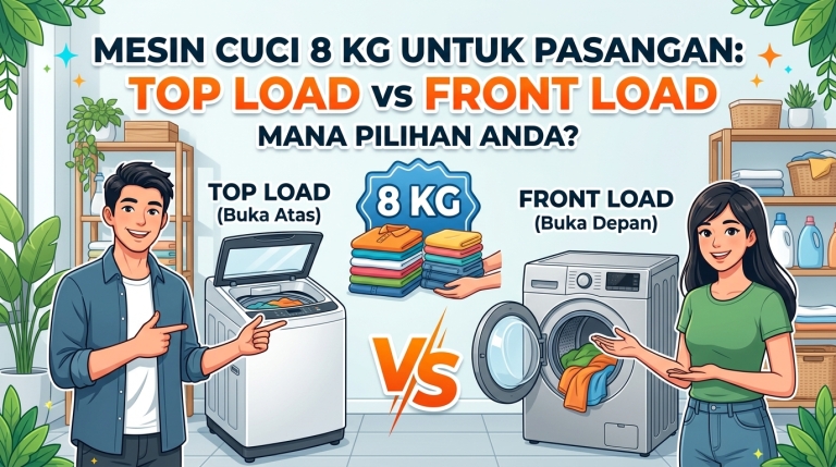 Mesin Cuci 8 Kg untuk Pasangan: Top Load vs Front Load